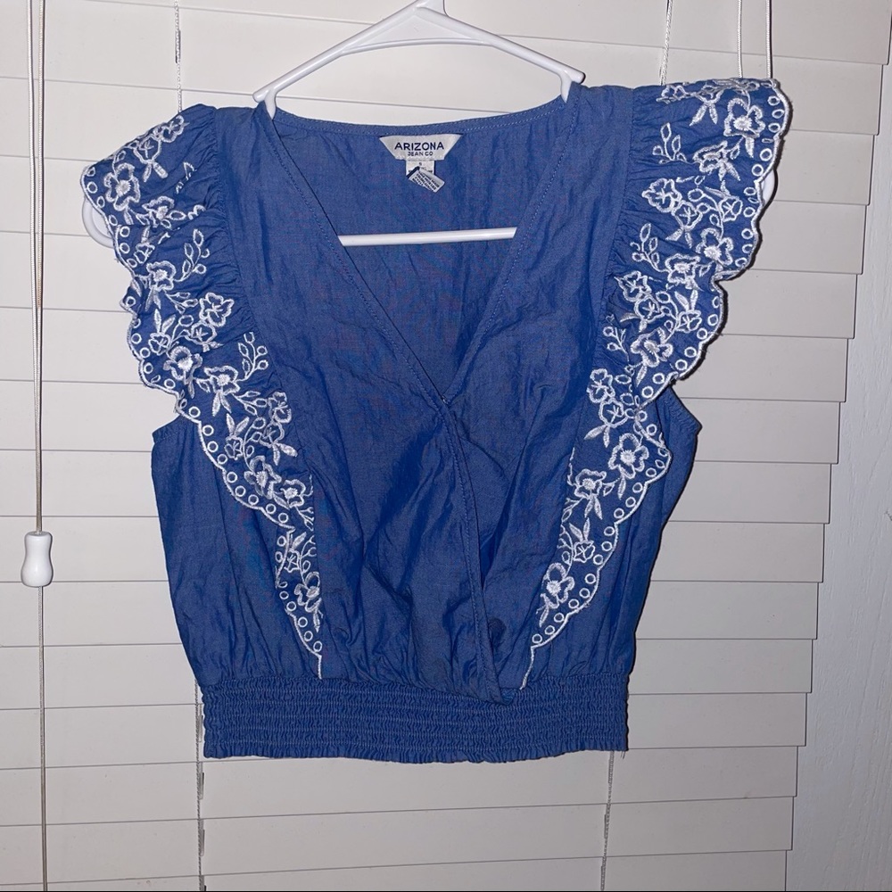 Blue Jean Crop Top